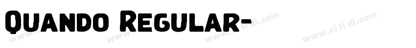 Quando Regular字体转换
